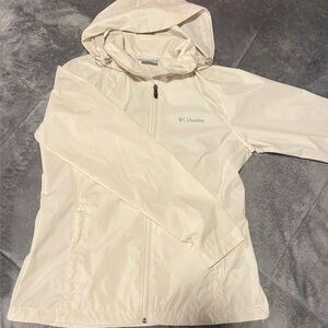 Columbia white/cream windbreaker jacket